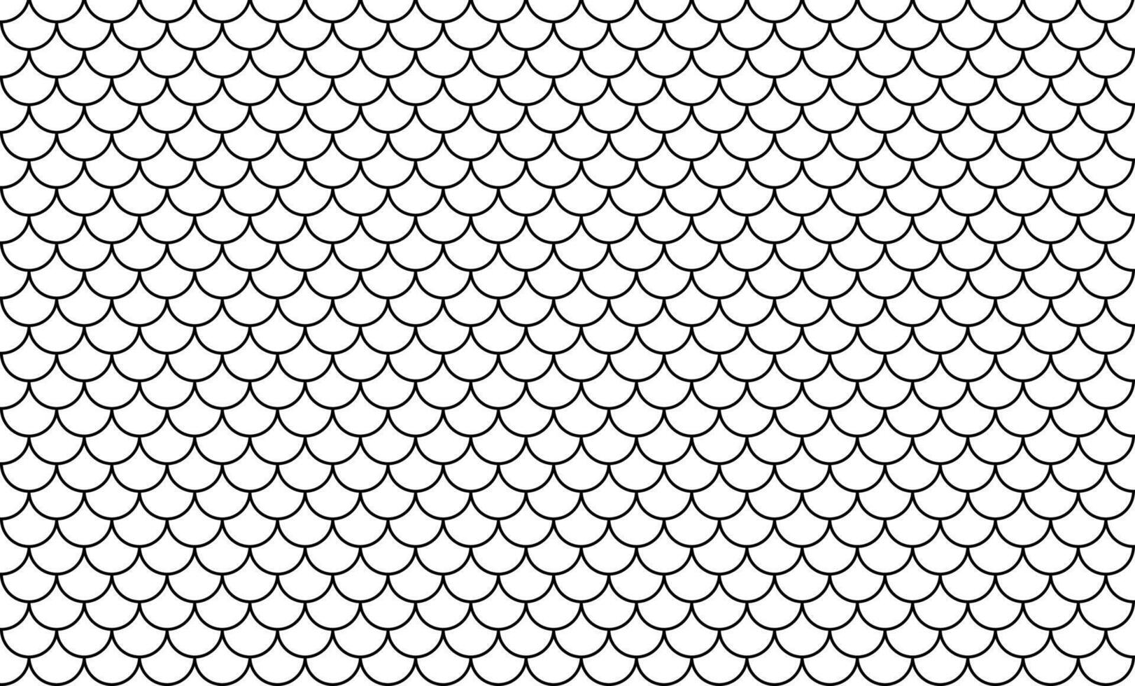line art of fish scale pattern isolated on white background, tile pattern line, mermaid tail pattern grid for decoration vector