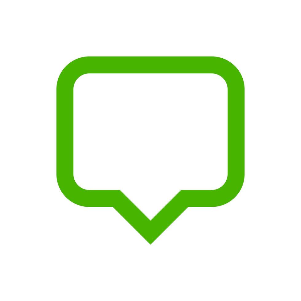 green speech bubble signs, bubble speak icon trendy flat design, simple square dialog message for icon, speech bubble square green for button, text box for comment symbol vector