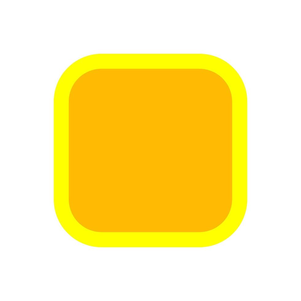 button square shape yellow for buttons games play isolated on white, yellow modern buttons square simple, square button yellow flat style icon sign for applications, buttons square for website or app vector