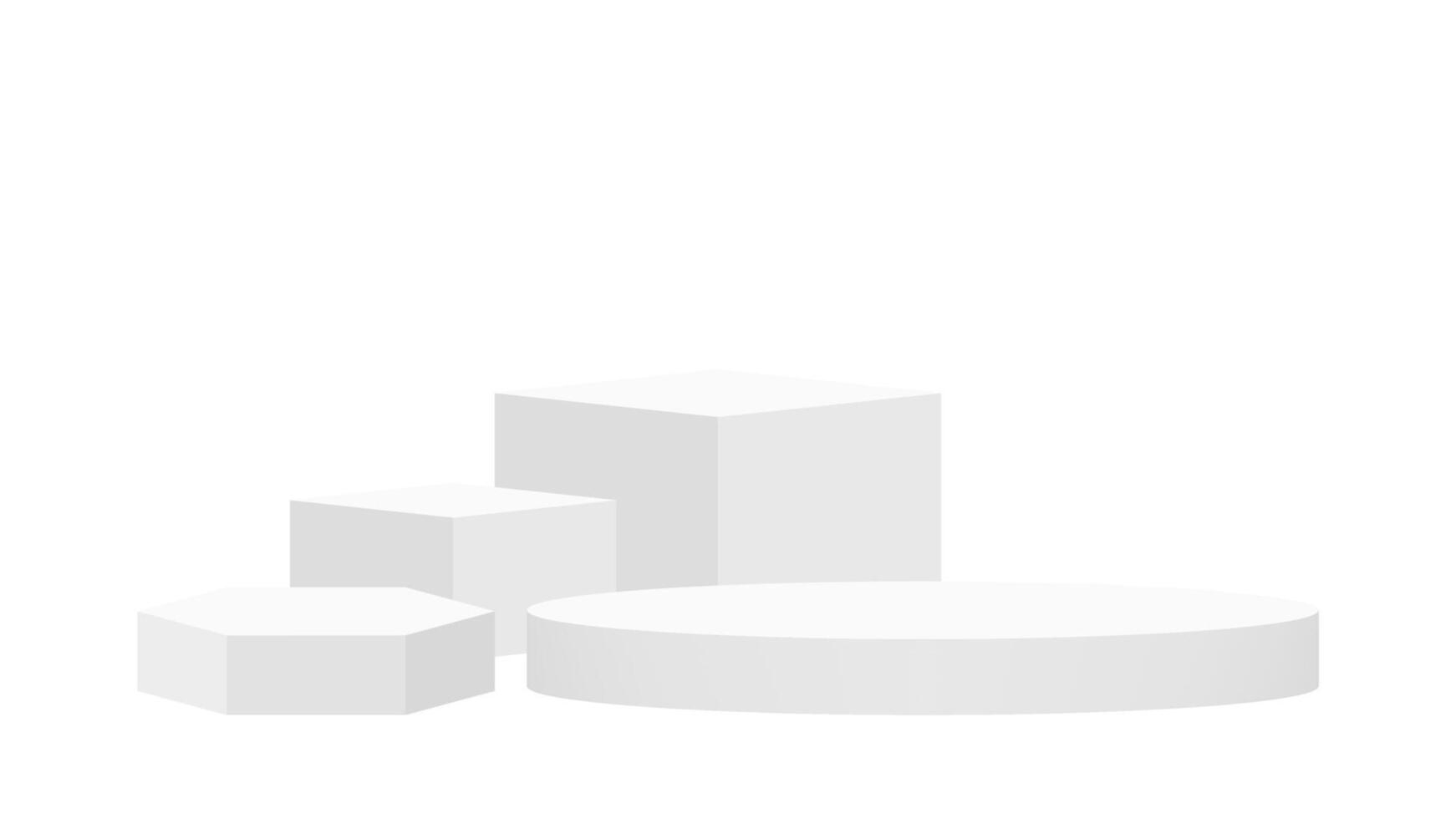 stage pedestal award 3d white grey, podium stage show vector