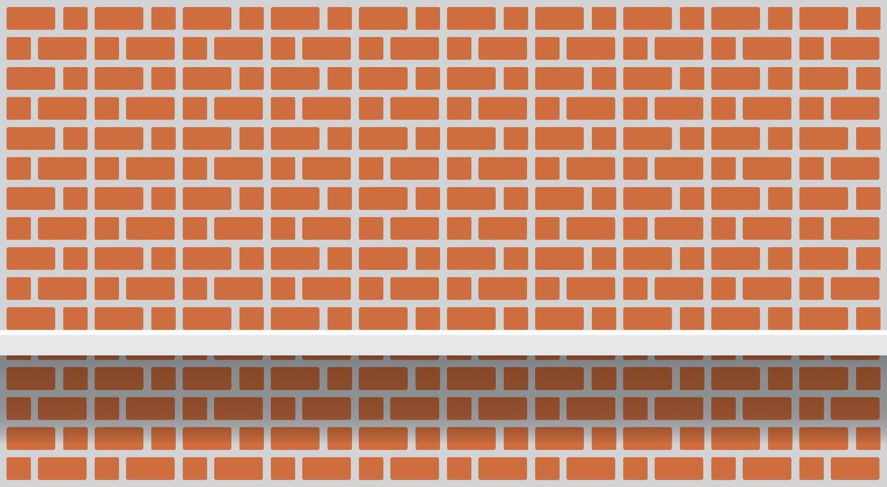 wall red brick pastel with shelf for background, wall red brown brick bathroom and shelf, brick pattern wall structure of architecture, cement wall red brick full image, old cement block for display vector