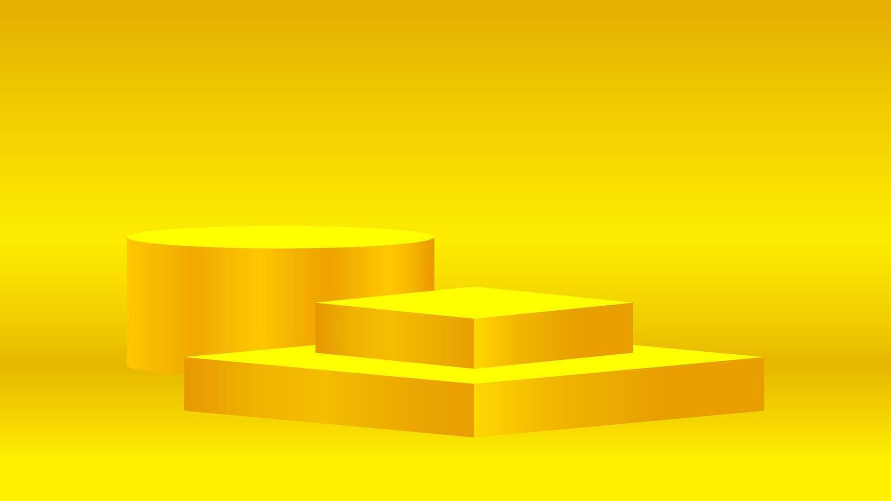 luxury pedestal gold 3d on golden background, gold pedestal circle box for cosmetics product display show, gold podium stage show for deluxe victory position vector