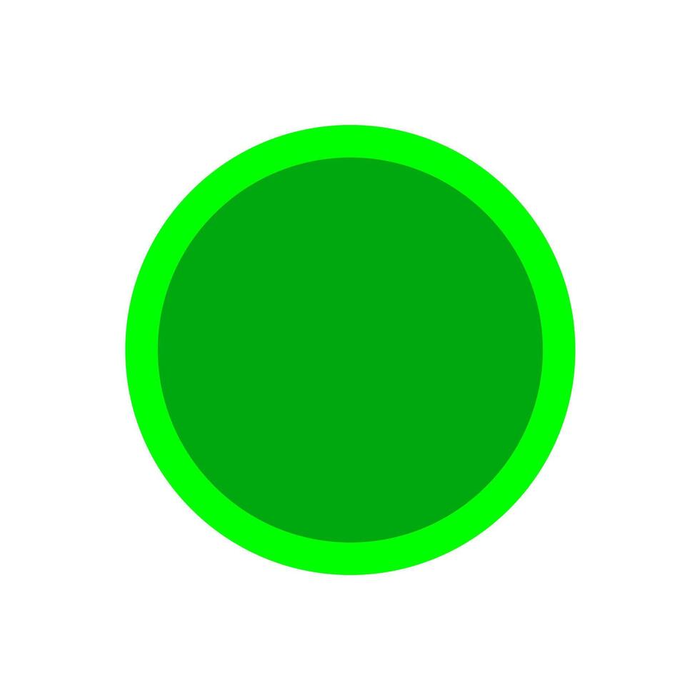 button circle shape green for buttons games play isolated on white, simple green buttons circle flat, round button green flat style icon sign for applications, modern buttons round for website or app vector