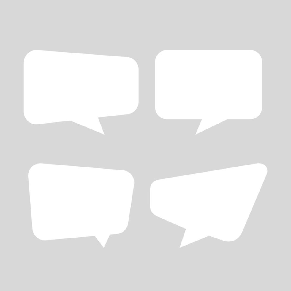 white speech bubble square isolated on grey soft, balloon message icon for chat and talk speak, speech bubble for talk communication concept, dialog chatting box for copy space text vector