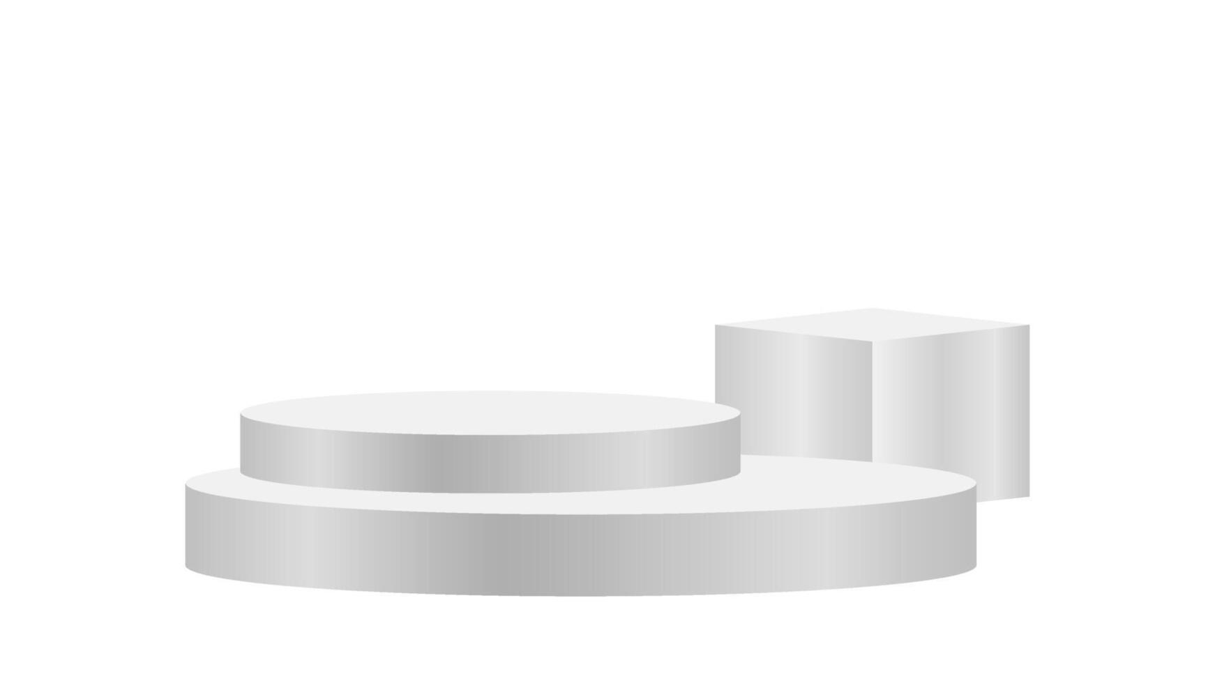 luxury 3d pedestal silver, silver pedestal circle box for cosmetics product display, silver podium stage show for deluxe victory position, ellipse pedestal of product placement vector