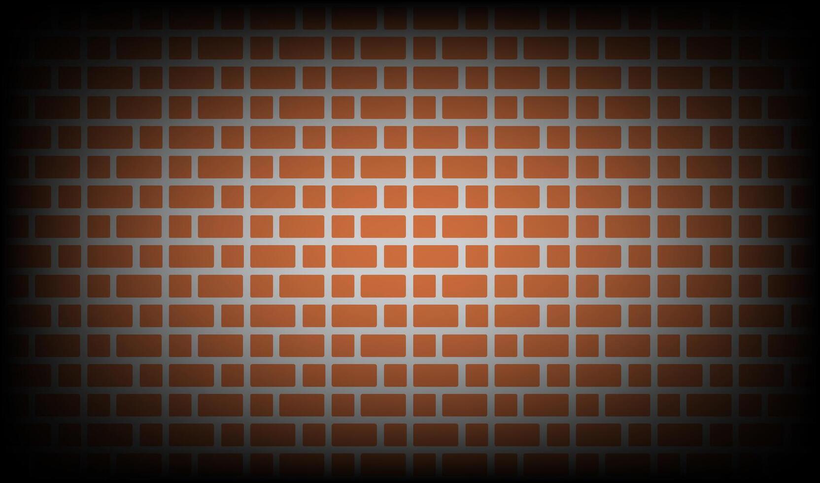 wall red brick and black blurred soft edges for background, concrete wall with red brown brick backdrop, pattern brick on wall structure of architecture, wallpaper cement wall red brick for copy space vector
