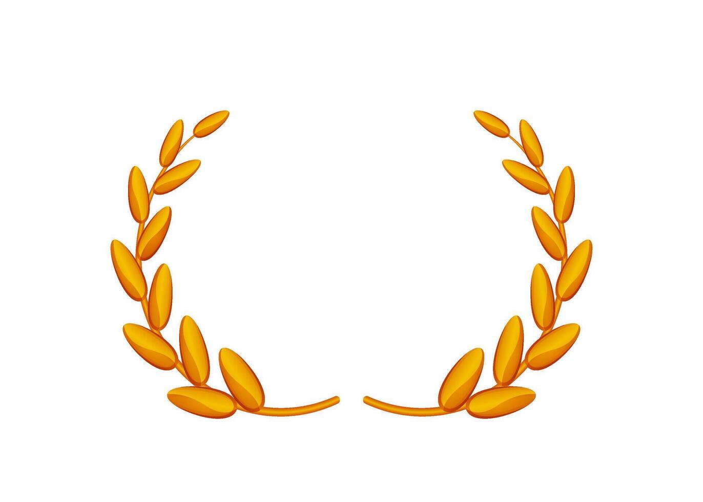 copper laurel wreath isolated on white, circle frame copper laurel wreath symbol, laurel wreath element of graduation certificates card, royal luxury vip for ornament avatar vintage icon vector