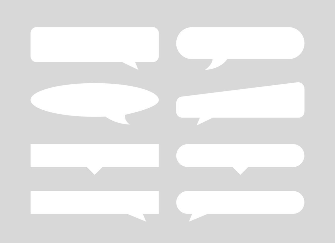 speech bubble horizontal shape isolated on grey, speech balloon sign of communication symbol vector