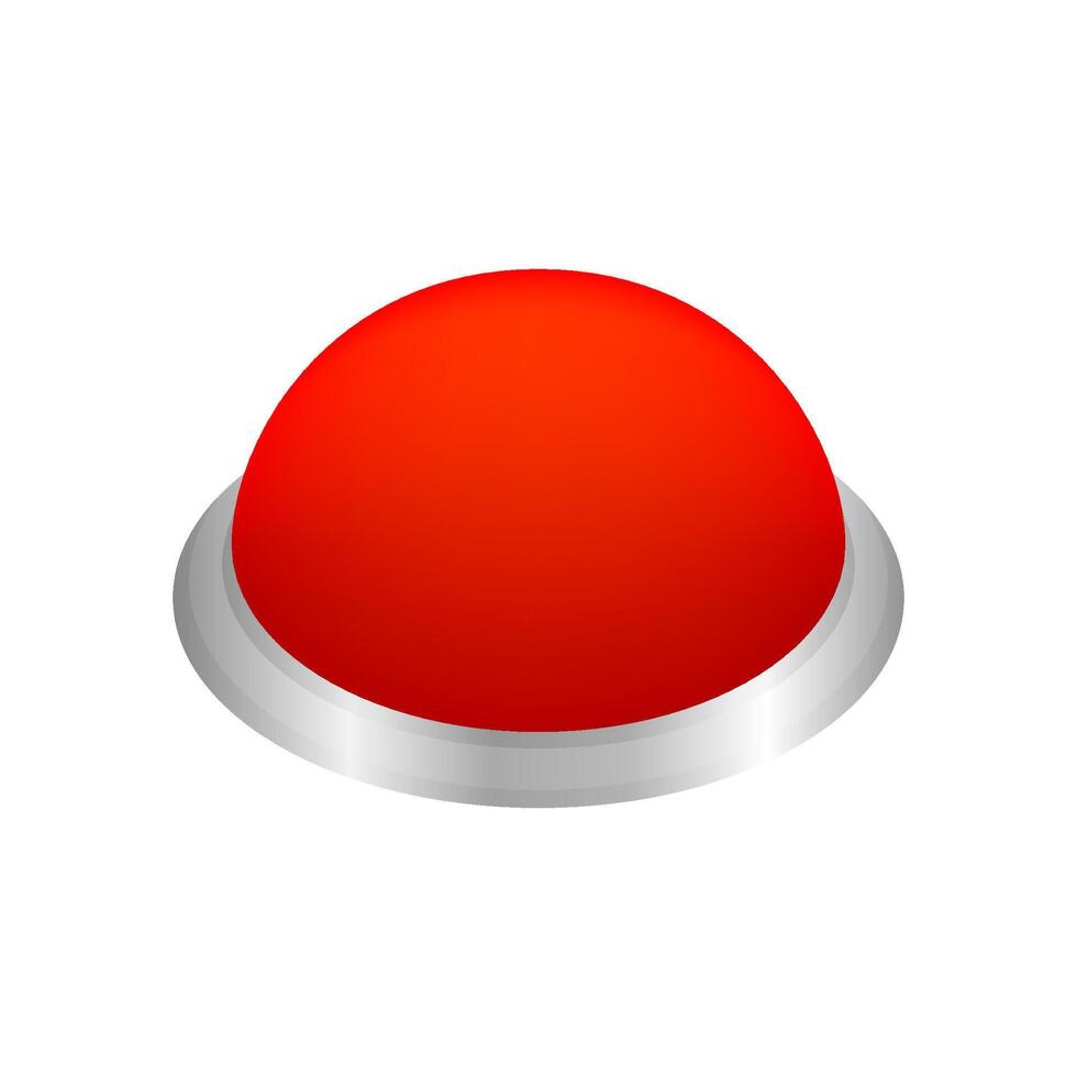 button circle shape red for buttons games play isolated on white, red modern buttons simple and convex, sphere button red flat style icon sign for applications, buttons round shape vector
