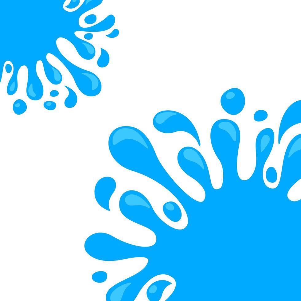 water drop splash blob on white, water expose splash for banner frame, water drop splatter simple for songkran festival copy space template, splash water drop burst for banner refreshing ad vector