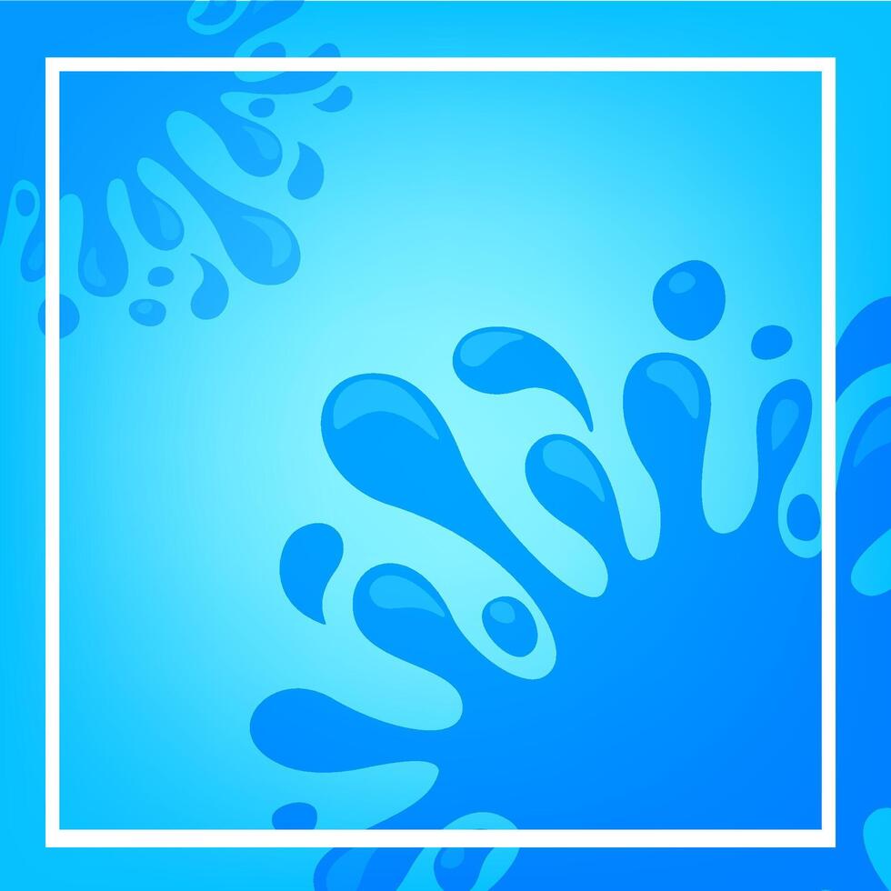 water drop splash blob on blue background, splash of water for element banner frame, water drop splatter simple for songkran festival copy space template, splash water drop symbol for banner vector