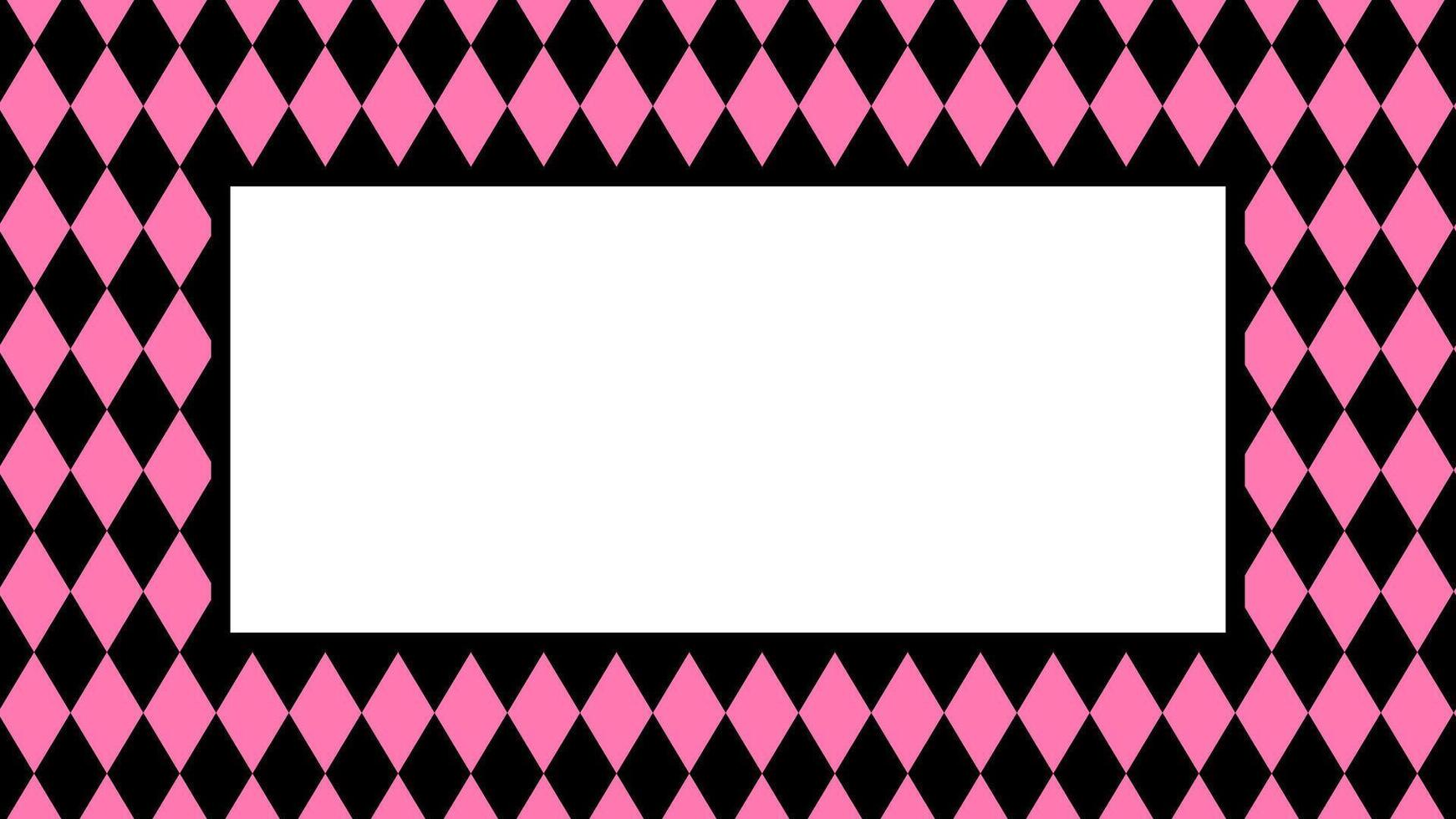 banner pink black rhombus pattern for background, black pink frame for cosmetics banner background, black pink in pattern diamond rhomb shape, copy space vector