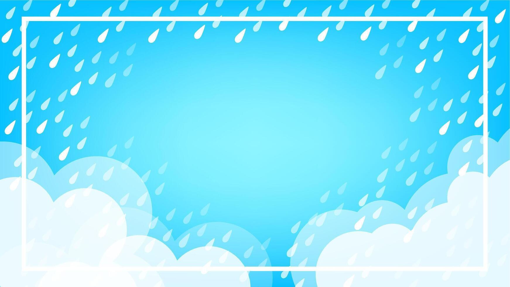 banner frame rain fall background for rainy season sale off, monsoon banner template frame for offer discount sale, cute rainy season template banner for summer sale vector