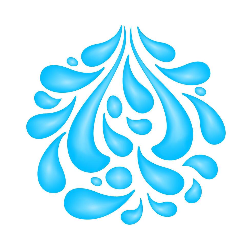 water drop splash, splash of water for element logo and icon, water drop splatter simple image for banner songkran festival, splash water drop vector