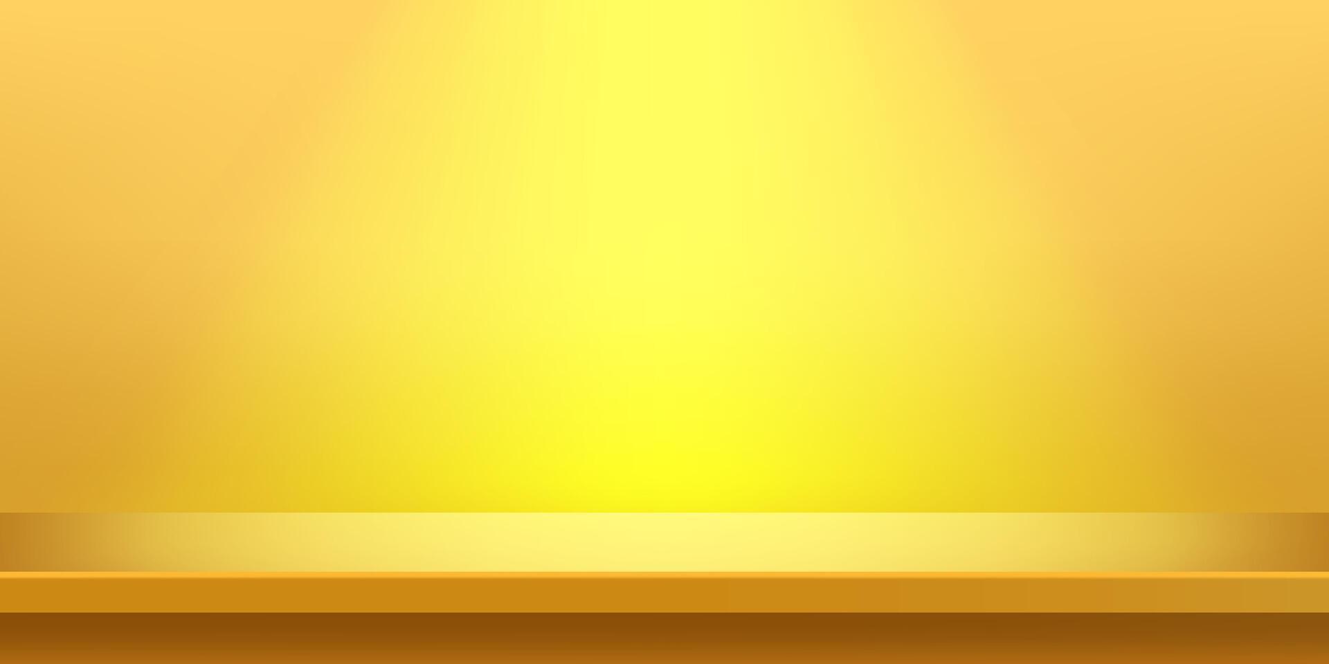 plank table golden and light shine for background, plank wood gold color on wall room, copy space for advertise product display, table plank front view for backdrop vector