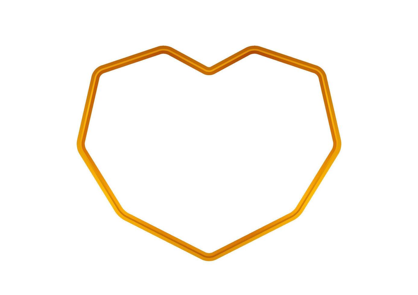heart shape copper frame isolated on white for copy space, luxury copper frame with shaped heart, cute border frame hearts shape for valentines graphic, heart shape copper vector