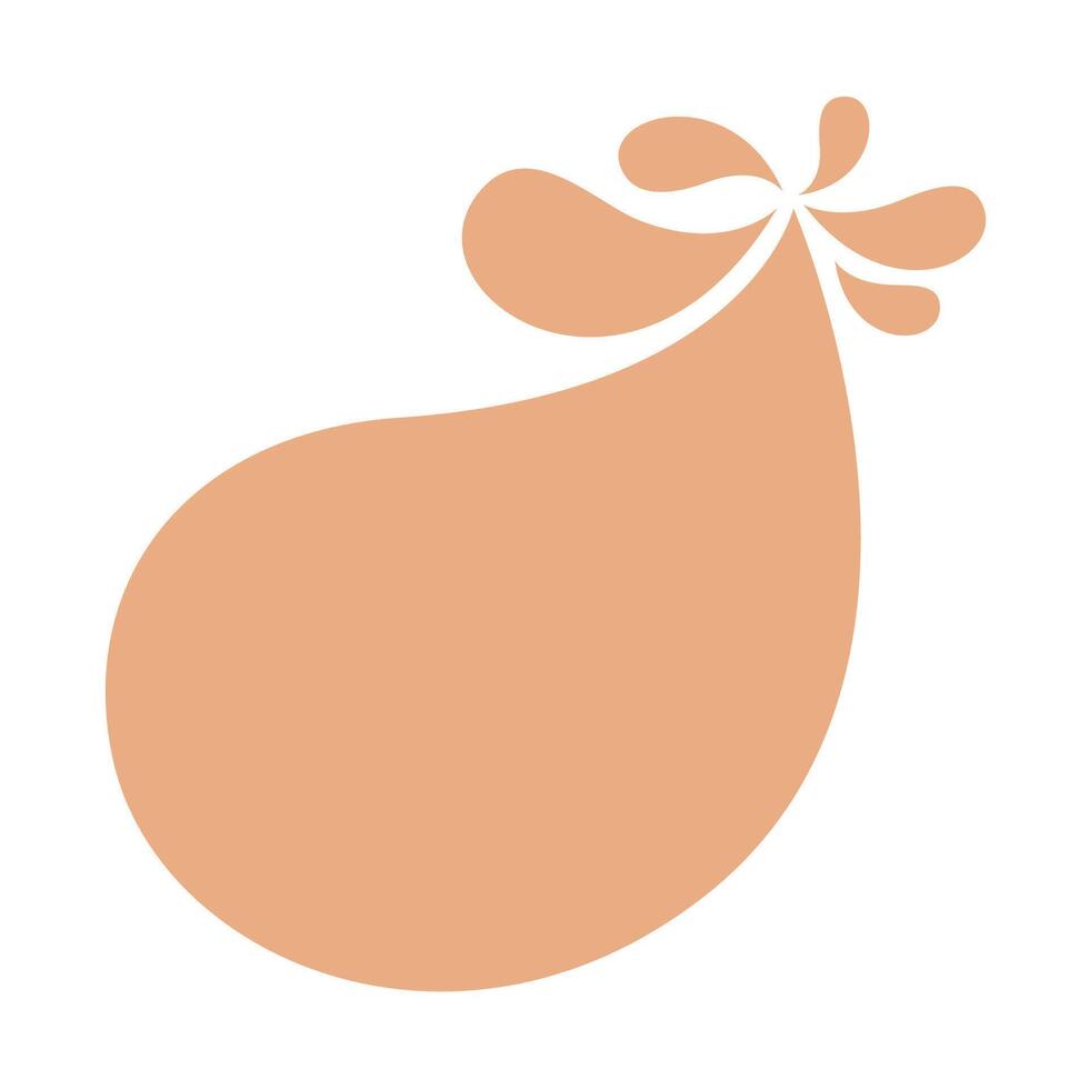 blob shape brown pastel soft for banner copy space, aqua background, cocoa brown milk blob splash on white, water blobs droplet wave shape for banner, milk blob simple for graphic ad design vector