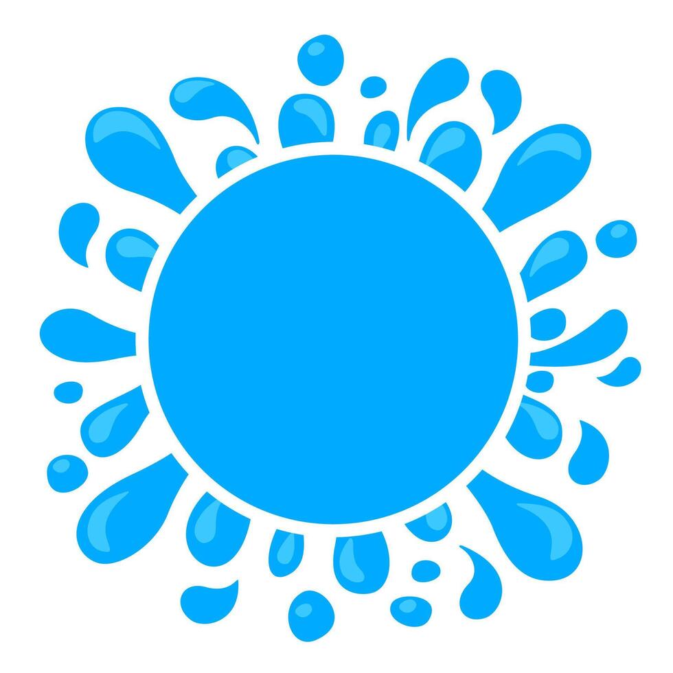 water drop splash blob and circle space for banner, splash of water for element banner, water drop splatter simple for songkran festival copy space, splash water drop symbol for graphic banner vector