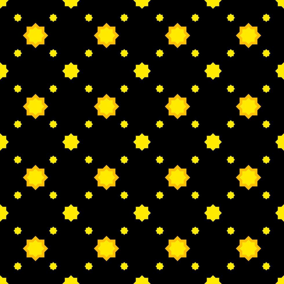 star seamless pattern on a black, star shape geometric and repeat pattern vector