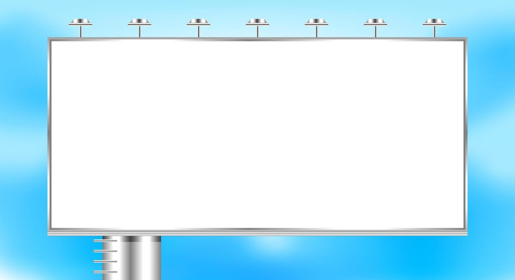 empty billboard big on sky copy space, billboard large white outdoor for advertisement media ad, billboard on road freeway, panel advertise at highway, advertising sign on causeway, highroad advertise vector
