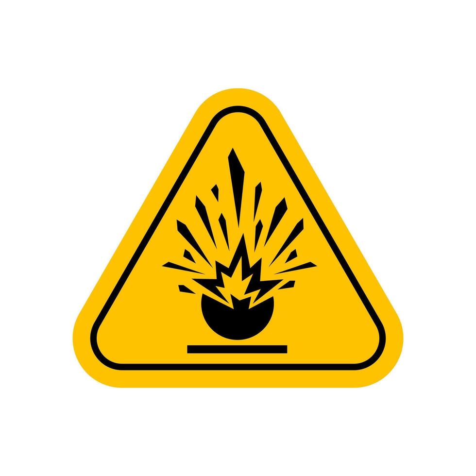 beware explosive symbol sign, explosive warning caution sign, flammable icon vector