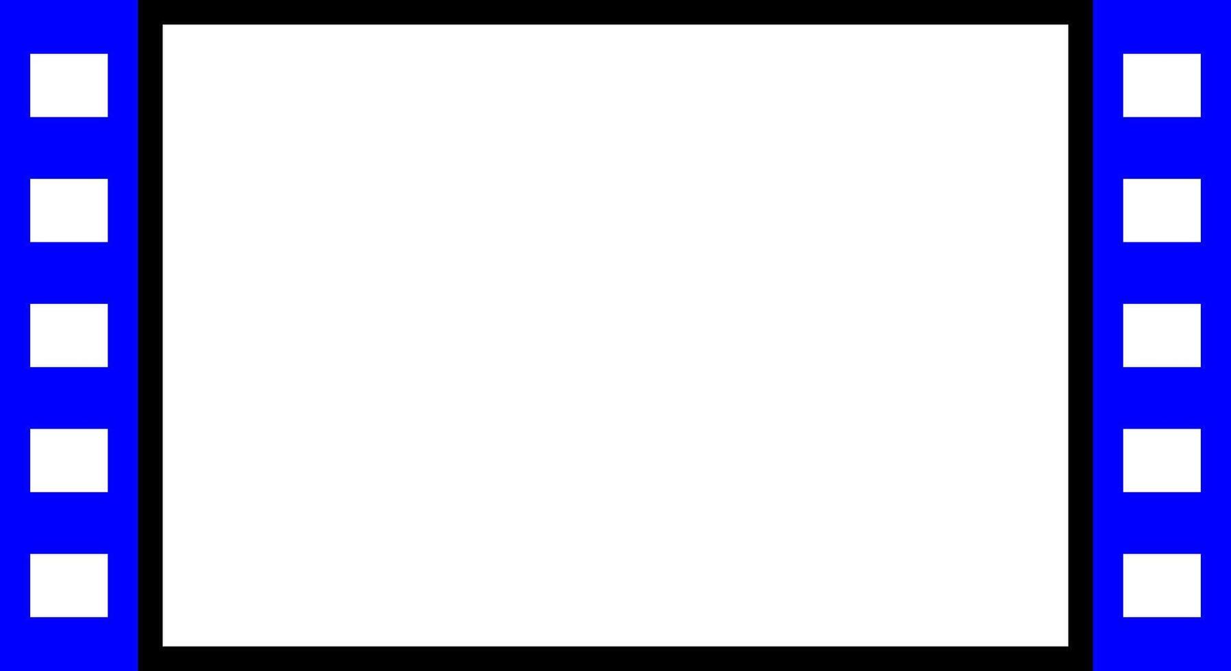 film strip template player blue, window multimedia panel for clip, filmstrips frame for clip background, film blue frame graphic screen of media vector