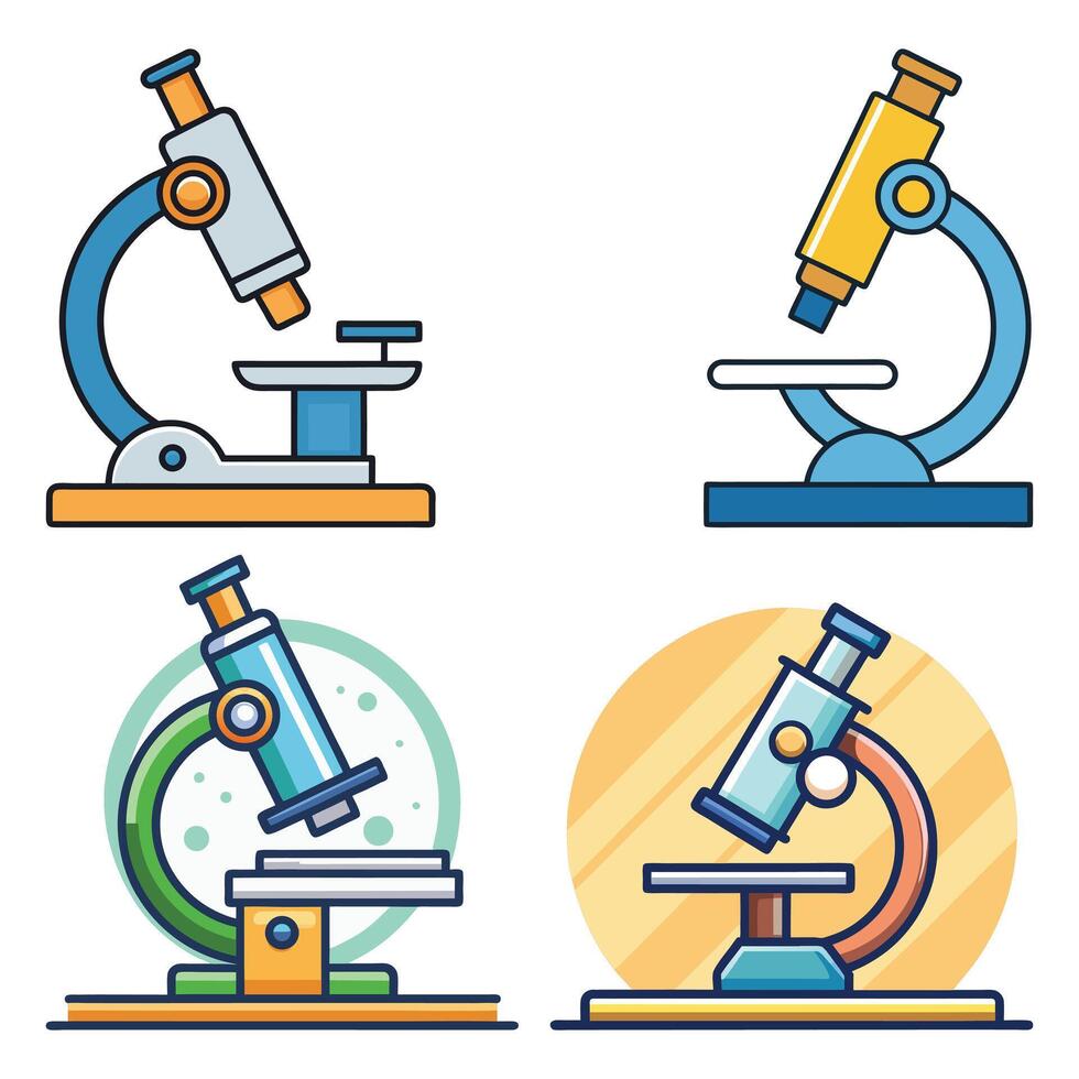 Kids Microscope Icon on White Background vector