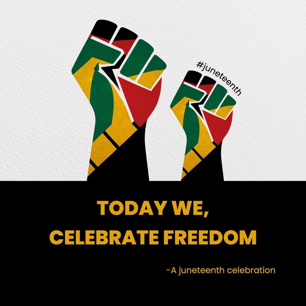 Simple Illustration Juneteenth Instagram Post template