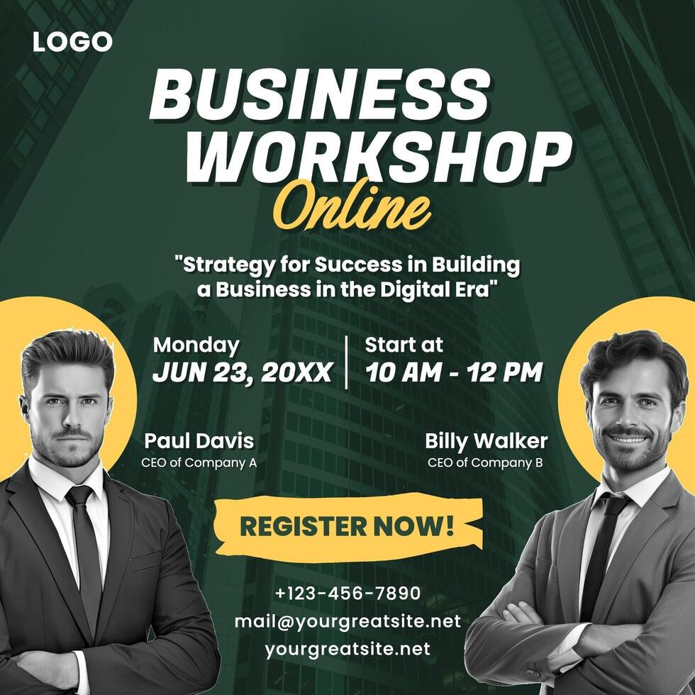 Green Business Workshop Linkedin Post template