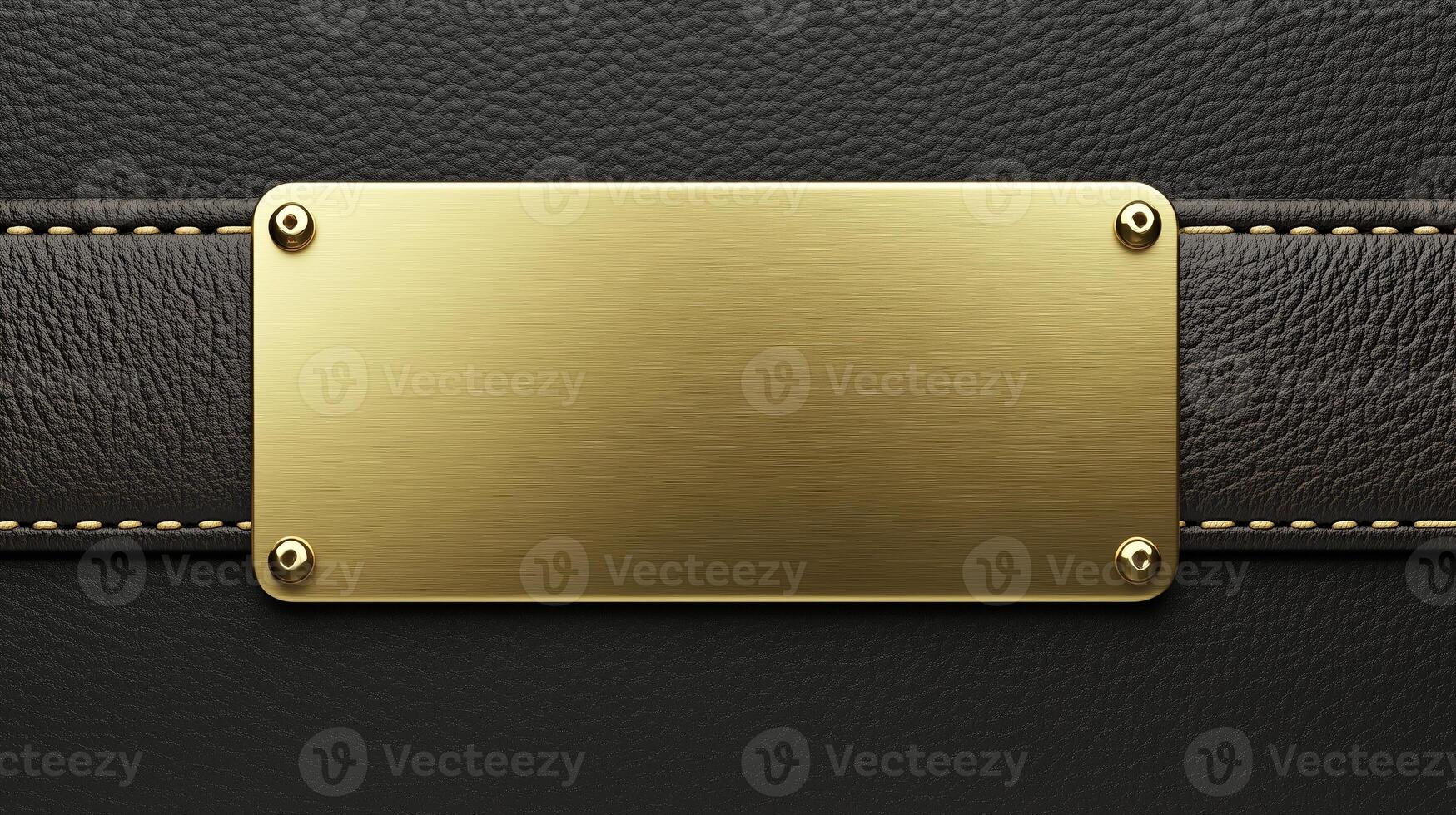 A sleek, polished gold metal plate with a smooth, blank surface, designed for engraving. 2 photo