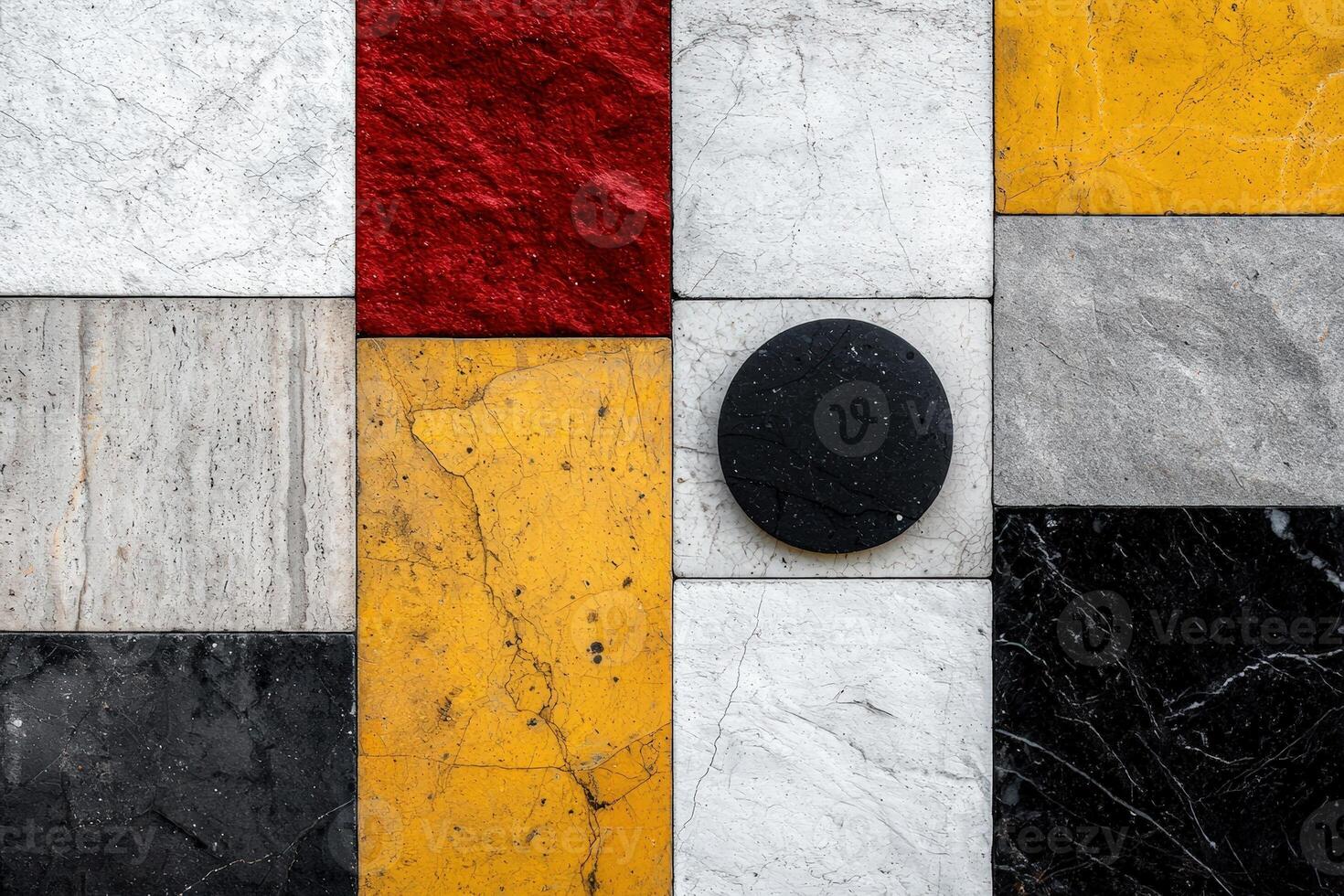 Colorful stone tiles create a textured background photo