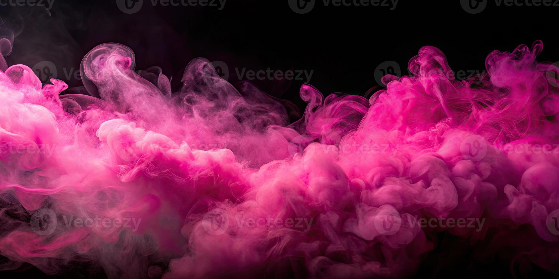 Vibrant pink smoke swirls creating a dramatic visual effect. photo