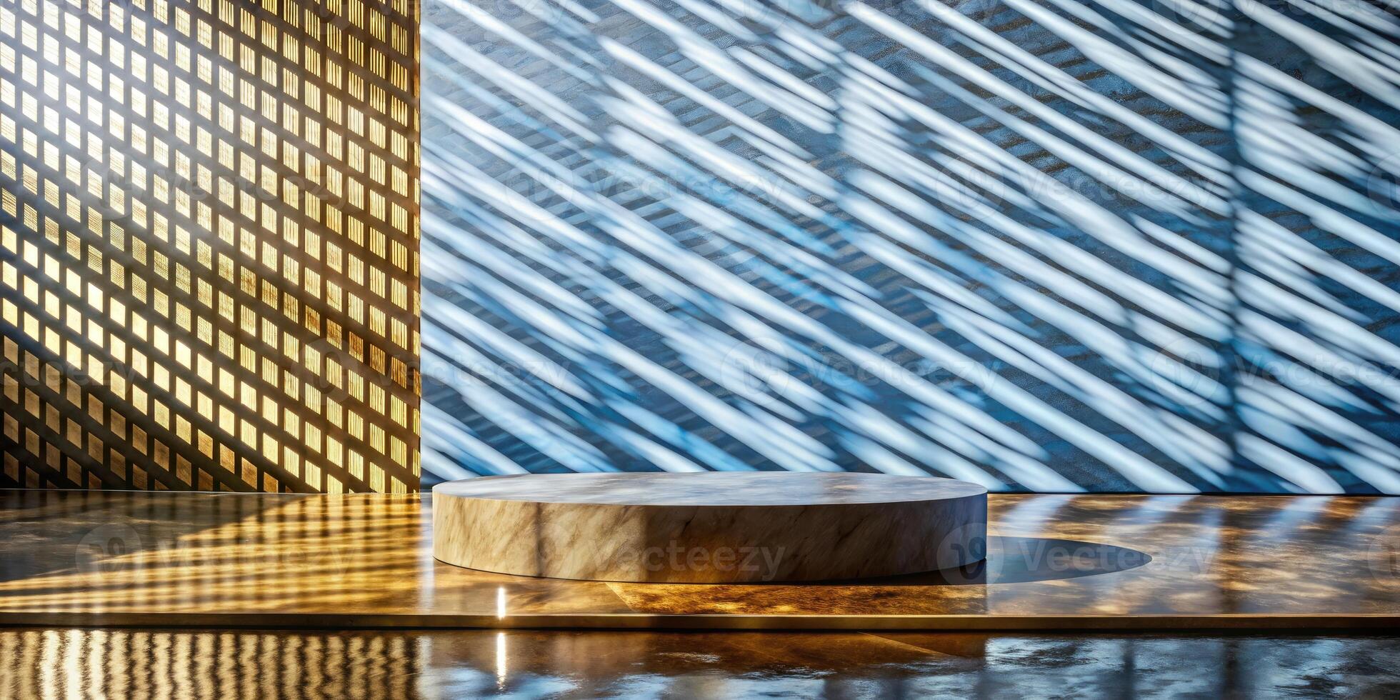 Abstract metallic surface with diagonal blue lines. photo