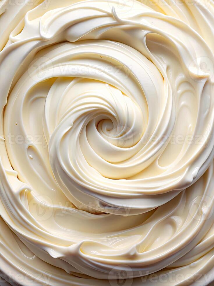 Smooth swirl of creamy texture in soft ivory tones. photo