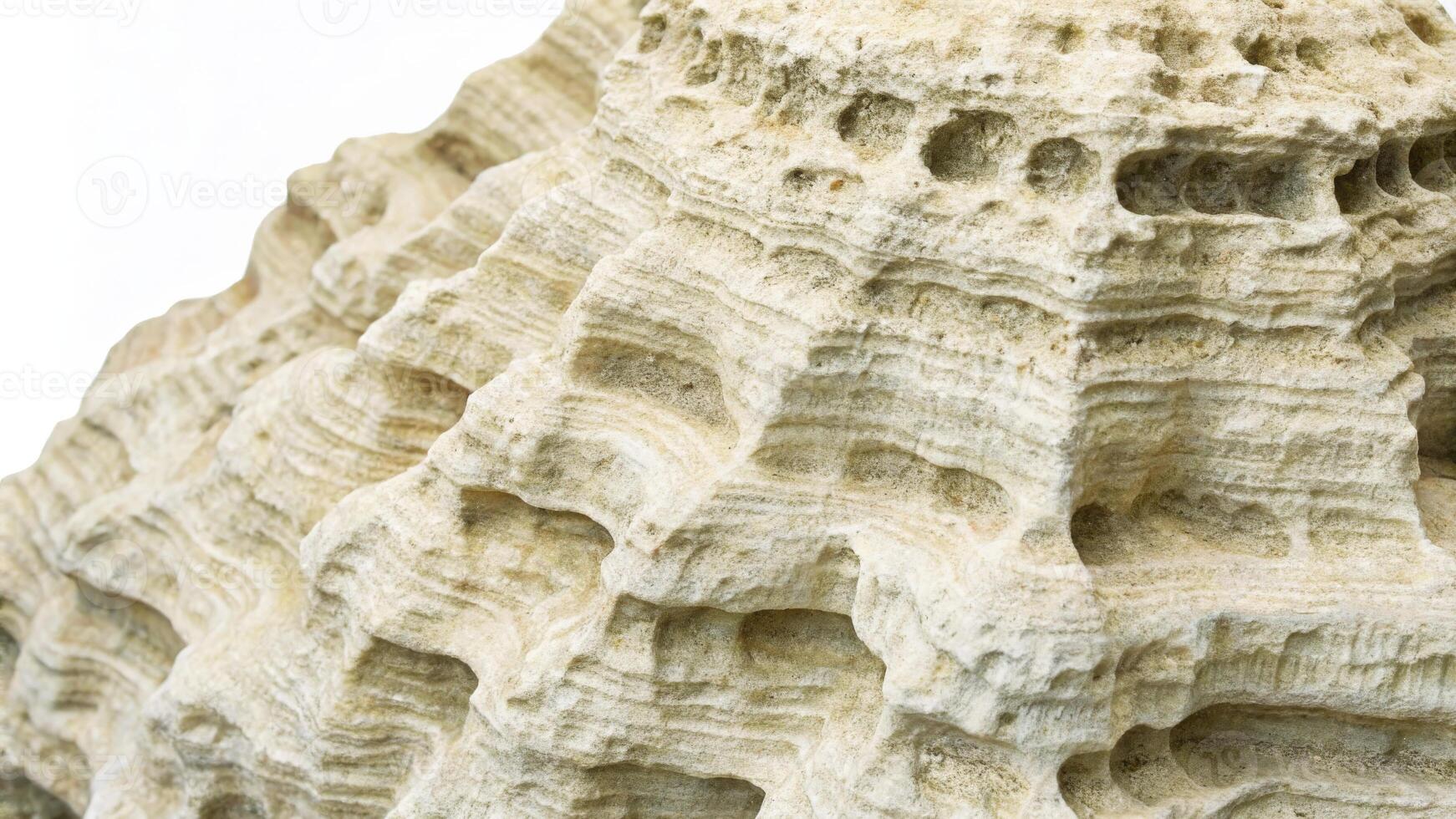 Close-up of Layered Limestone Rock Texture photo