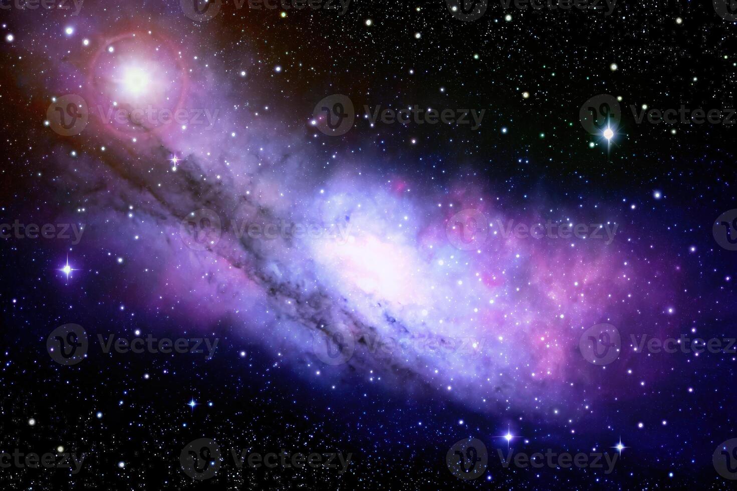 Stunning Galaxy Scene with Vibrant Stars and Deep Space Nebula photo