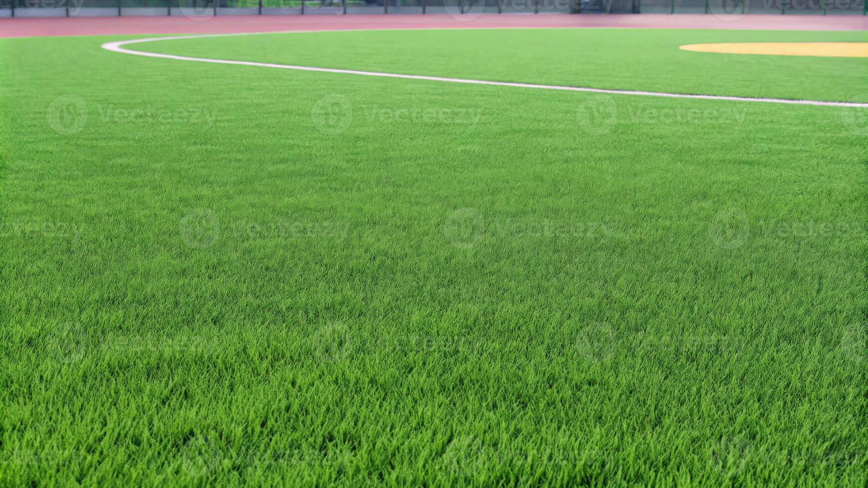 Freshly Mowed Green Grass on Professional Sports Field photo