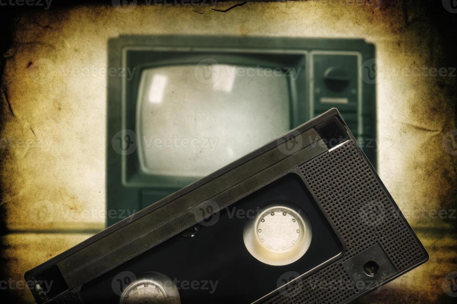 Vintage Television and cassette Close-Up photo
