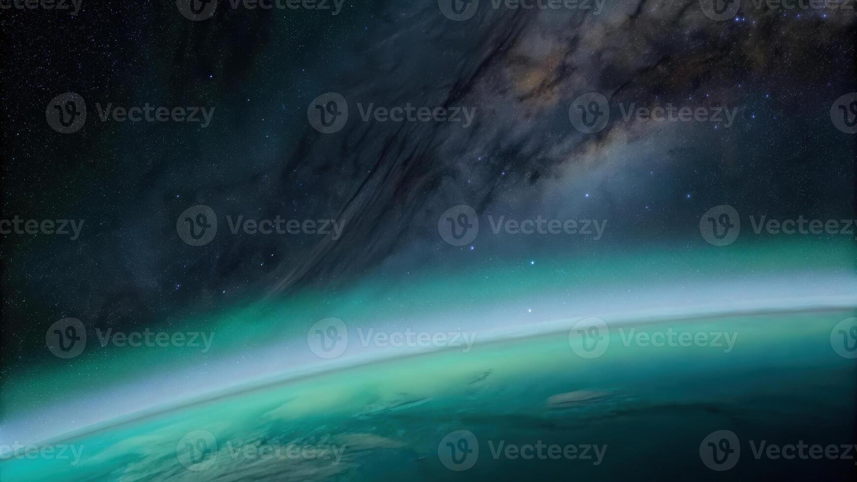 Aurora Borealis Viewed from Space photo