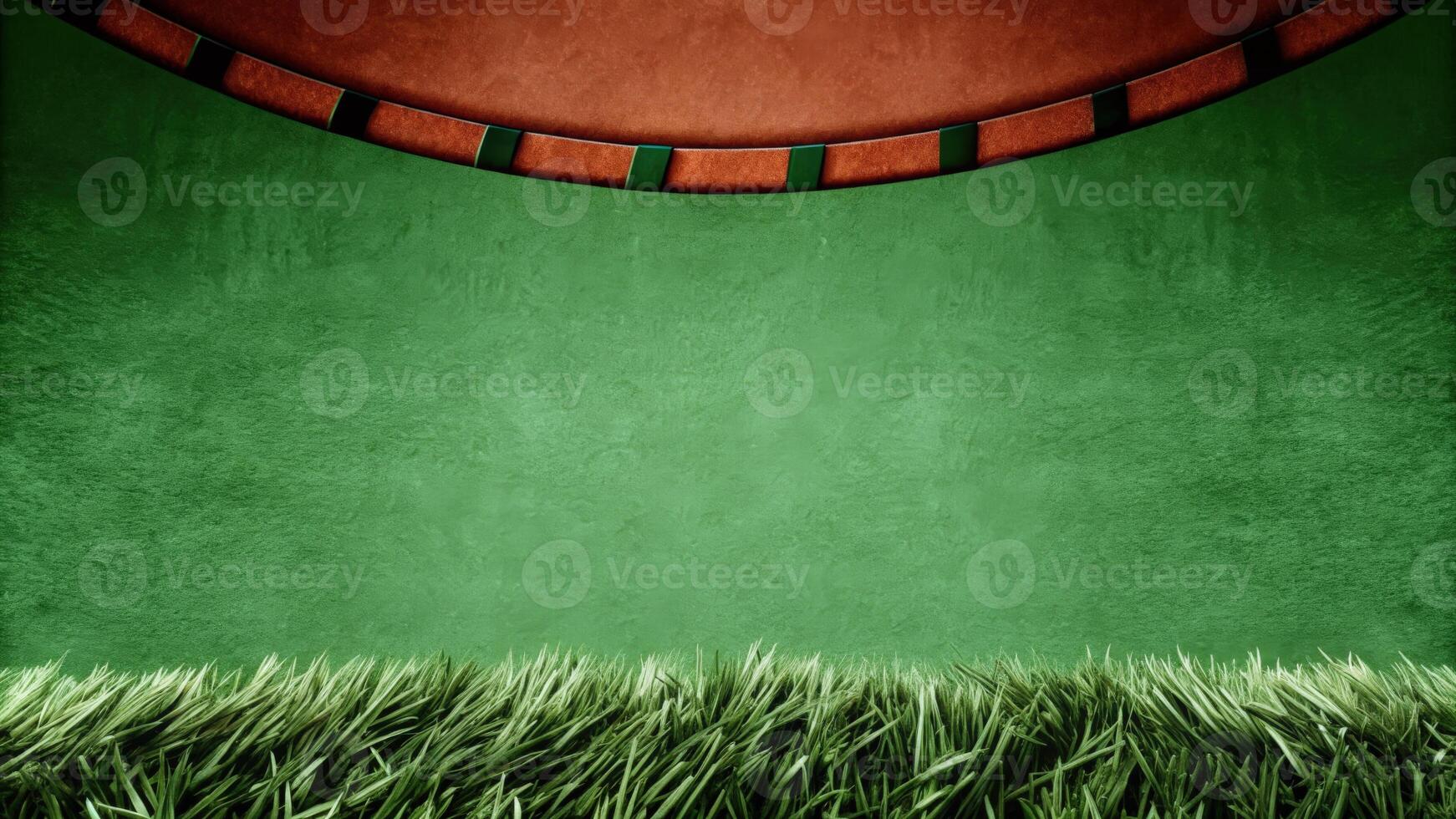 Textured Green Background with Grass Border for Design Projects photo