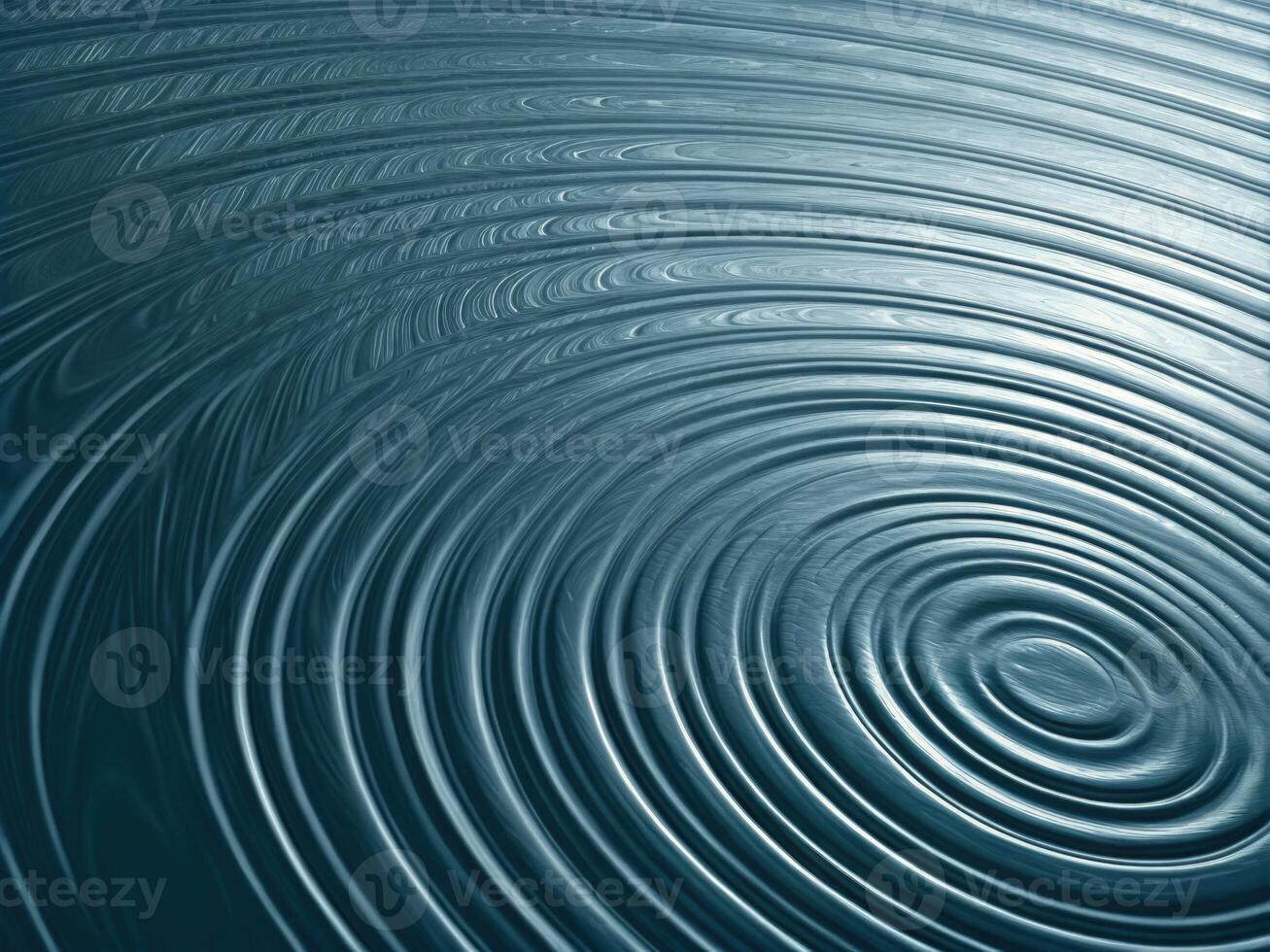 Rippling Water Texture with Concentric Waves in Dark Blue Tones photo