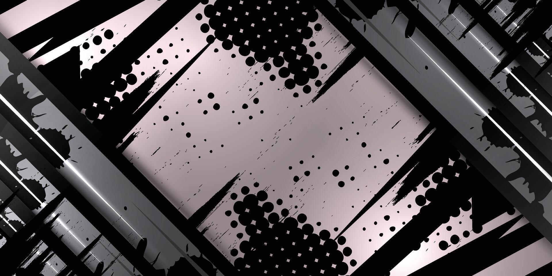 Dark gray abstract racing background with black abstract pattern vector