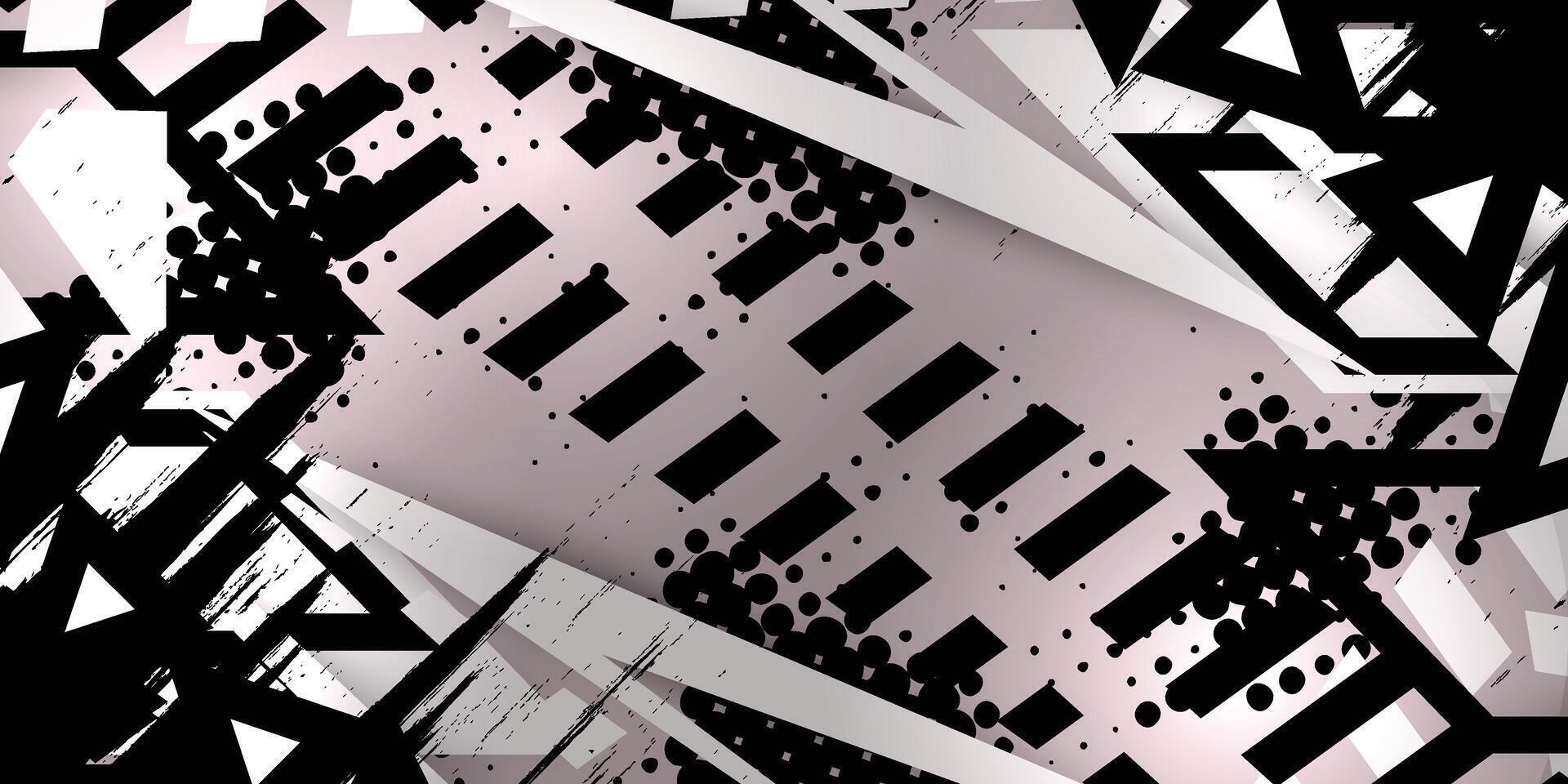 Gray abstract racing background and black pattern vector