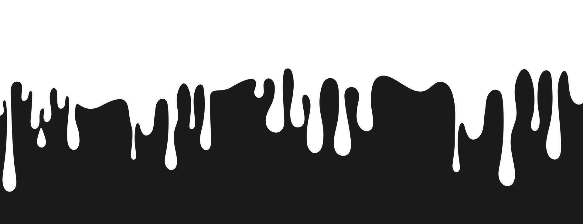 Melting white paint on dark background. White paint splashes with drops, liquid shape, white paint fluid vector