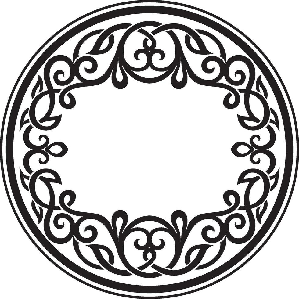 Ornament Round Pattern with copy space vector