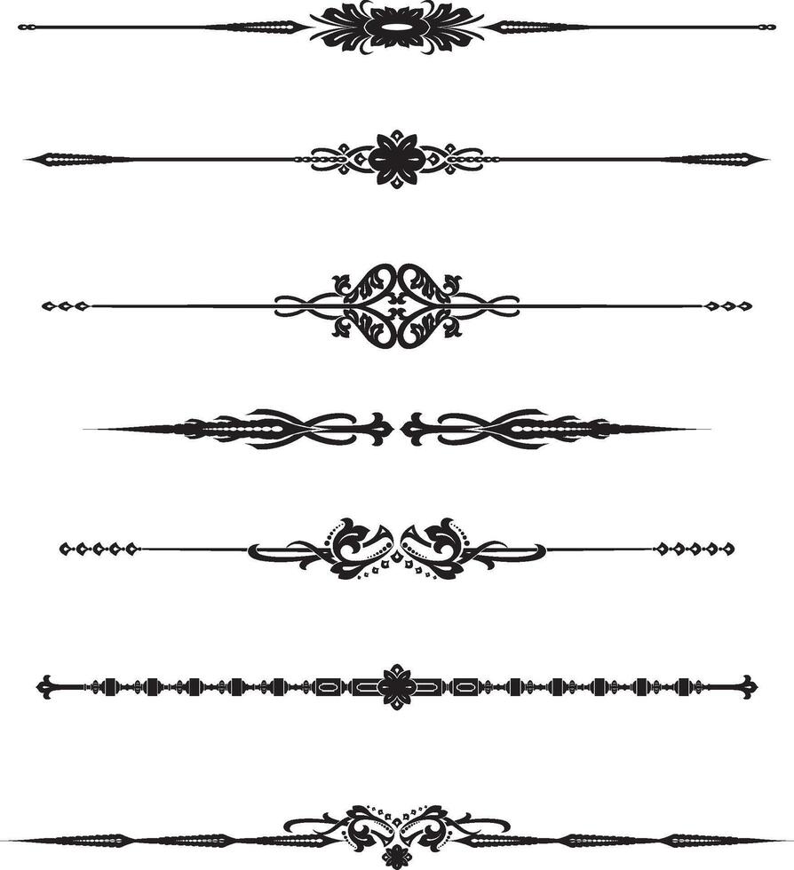 Page Rule and Borders Set vector