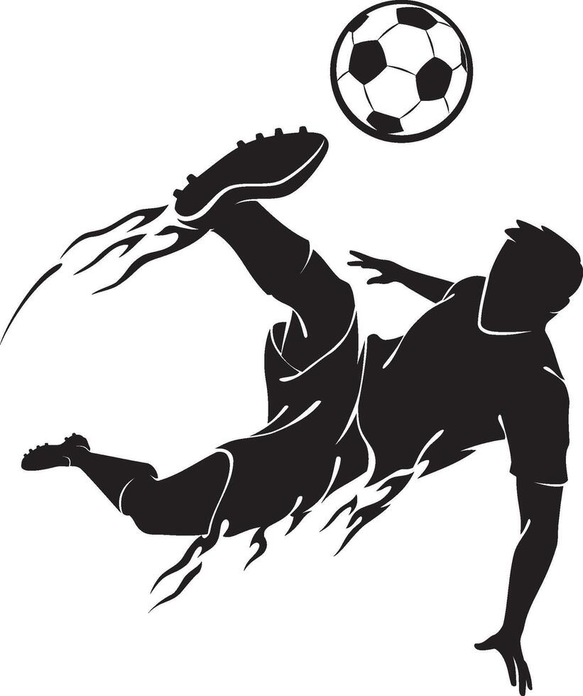 Soccer Jump Kick vector