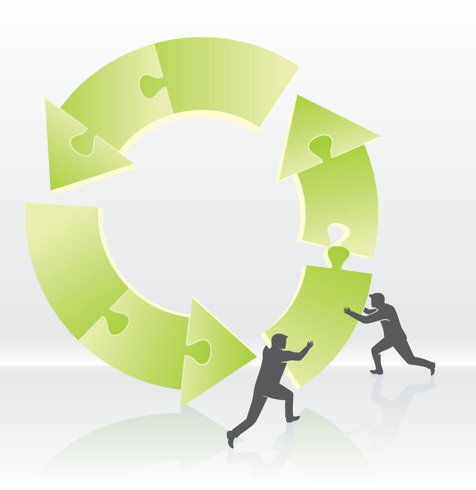 Recycling Solution Symbol, Concept Illustration vector
