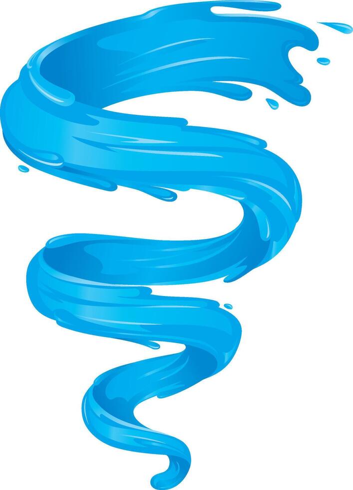 Spiral Water Formation, Abstract Nature Illustration vector