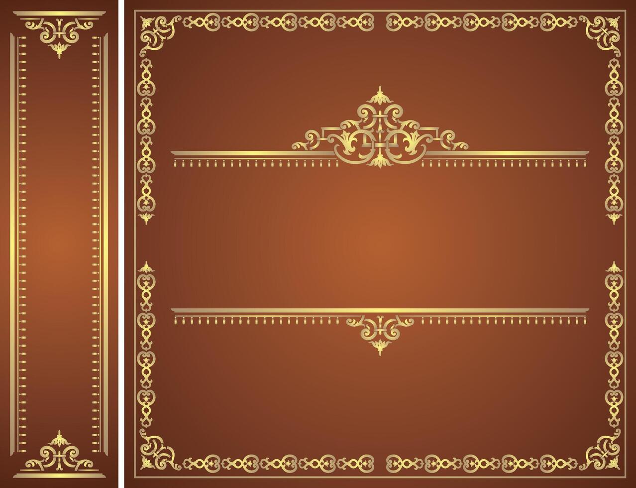 Leather Ornamental Background Label vector